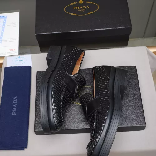 Replica Prada Leather Shoes For Men #1381841 $115.00 USD for Wholesale