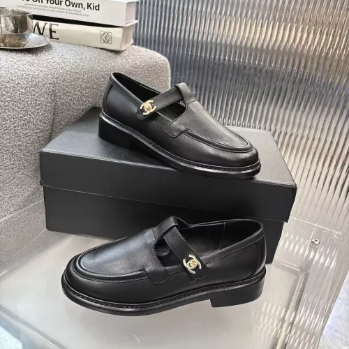 Replica Chanel Leather Shoes For Women #1382184 $102.00 USD for Wholesale