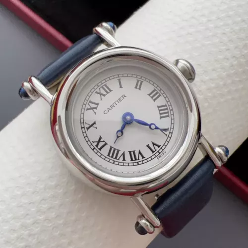 Replica Cartier AAA Quality Watches In Navy For Women #1382437 $135.00 USD for Wholesale