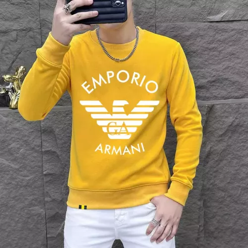 Armani Hoodies Long Sleeved For Men #1382817 $48.00 USD, Wholesale Replica Armani Hoodies