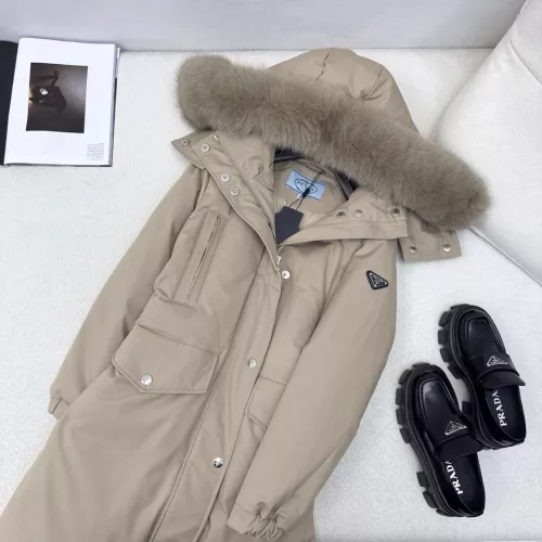 Replica Prada Down Feather Coat Long Sleeved For Women #1383808 $257.85 USD for Wholesale