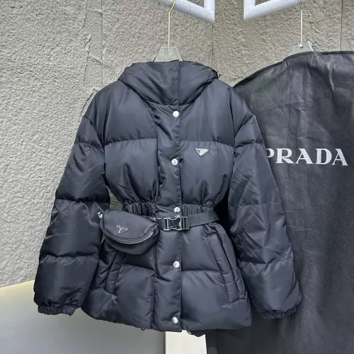 Prada Down Feather Coat Long Sleeved For Women #1383810 $182.00 USD, Wholesale Replica Prada Down Feather Coat