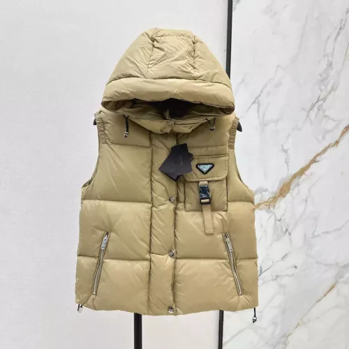 Prada Down Feather Coat Sleeveless For Women #1384395 $108.00 USD, Wholesale Replica Prada Down Feather Coat