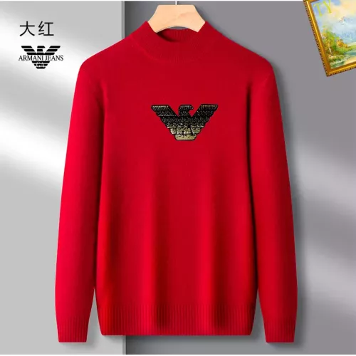 Armani Sweaters Long Sleeved For Men #1384635 $42.00 USD, Wholesale Replica Armani Sweaters