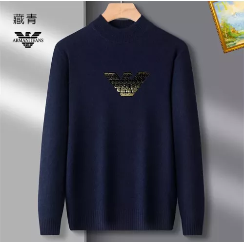 Armani Sweaters Long Sleeved For Men #1384640 $42.00 USD, Wholesale Replica Armani Sweaters