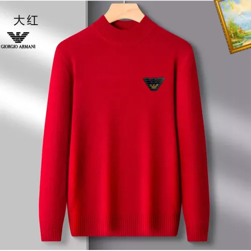Armani Sweaters Long Sleeved For Men #1384685 $42.00 USD, Wholesale Replica Armani Sweaters