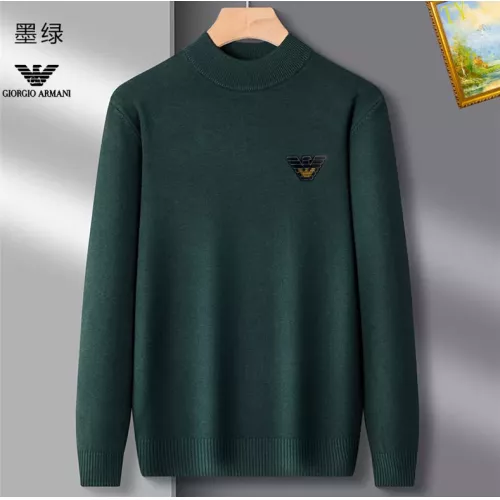 Armani Sweaters Long Sleeved For Men #1384689 $42.00 USD, Wholesale Replica Armani Sweaters