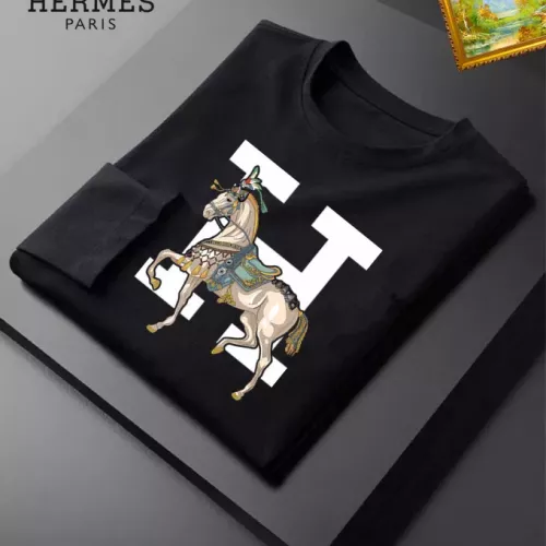Replica Hermes T-Shirts Long Sleeved For Unisex #1385110 $34.00 USD for Wholesale
