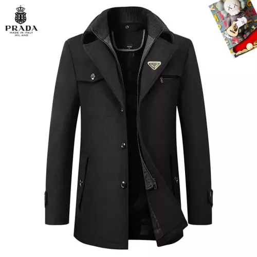 Prada Coat Long Sleeved For Men #1385454 $80.00 USD, Wholesale Replica Prada Coats