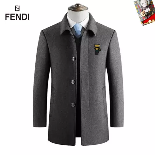 Fendi Coat Long Sleeved For Men #1385513 $80.00 USD, Wholesale Replica Fendi Coats