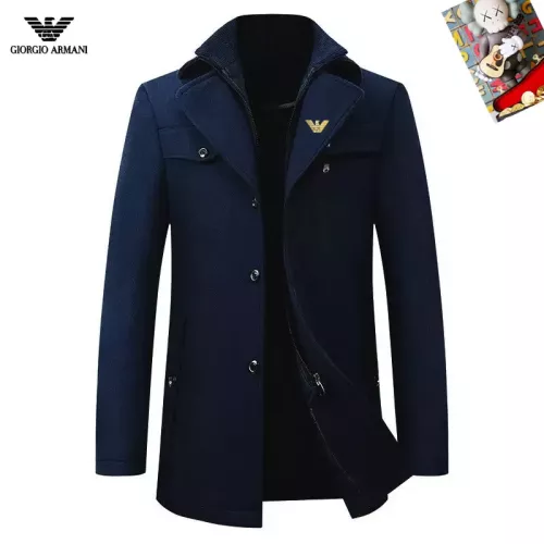 Armani Coat Long Sleeved For Men #1385536 $80.00 USD, Wholesale Replica Armani Coats