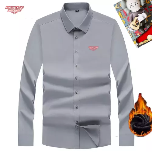 MIU MIU  Shirts Long Sleeved For Unisex #1385843 $42.00 USD, Wholesale Replica MIU MIU  Shirts