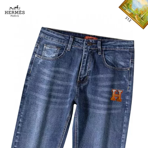 Replica Hermes Jeans For Men #1385952 $48.00 USD for Wholesale