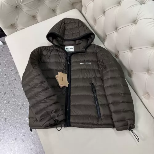 Replica MIU MIU Down Feather Coat Long Sleeved For Women #1386142 $160.00 USD for Wholesale