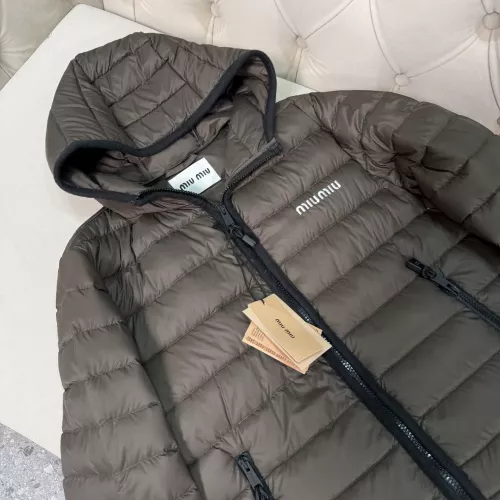 Replica MIU MIU Down Feather Coat Long Sleeved For Women #1386142 $160.00 USD for Wholesale