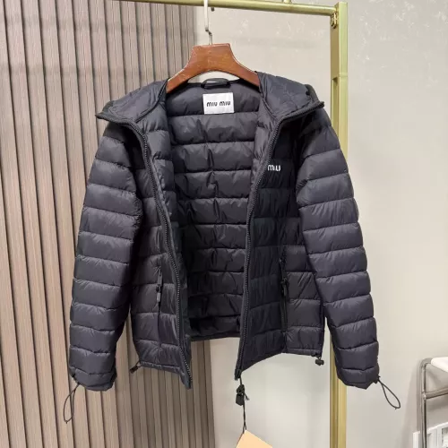 Replica MIU MIU Down Feather Coat Long Sleeved For Women #1386143 $160.00 USD for Wholesale