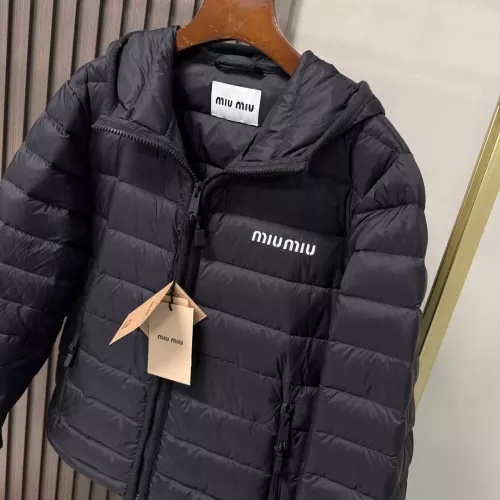 Replica MIU MIU Down Feather Coat Long Sleeved For Women #1386143 $160.00 USD for Wholesale