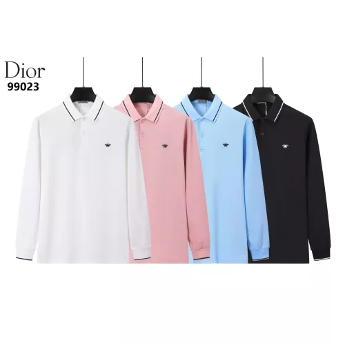 Replica Christian Dior T-Shirts Long Sleeved For Men #1386259 $40.00 USD for Wholesale