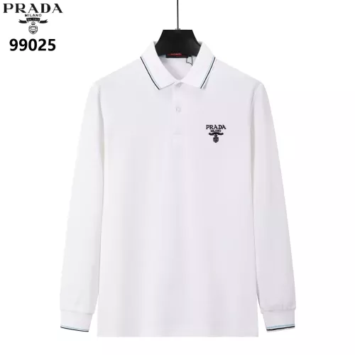 Prada T-Shirts Long Sleeved For Men #1386264 $40.00 USD, Wholesale Replica Prada T-Shirts