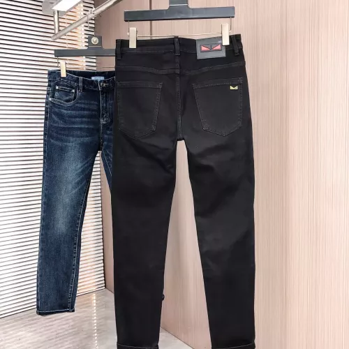 Replica Fendi Jeans For Men #1386854 $80.00 USD for Wholesale