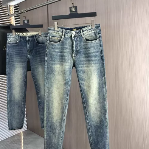 Replica Fendi Jeans For Men #1386855 $80.00 USD for Wholesale