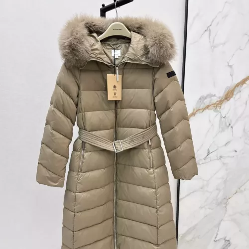 Burberry Down Feather Coat Long Sleeved For Women #1387257 $261.16 USD, Wholesale Replica Burberry Down Feather Coat