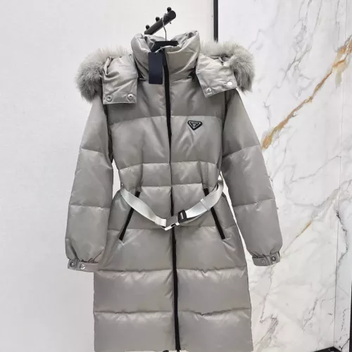 Prada Down Feather Coat Long Sleeved For Women #1387259 $261.16 USD, Wholesale Replica Prada Down Feather Coat