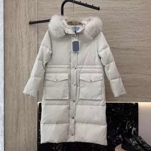 Prada Down Feather Coat Long Sleeved For Women #1387262 $323.97 USD, Wholesale Replica Prada Down Feather Coat