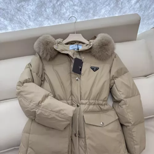 Replica Prada Down Feather Coat Long Sleeved For Women #1387263 $323.97 USD for Wholesale