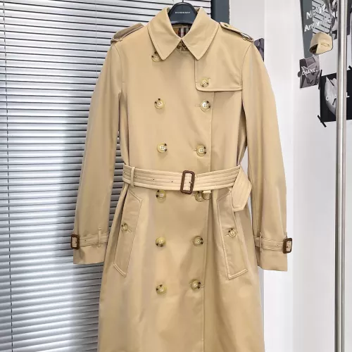 Burberry Trench Coat Long Sleeved For Women #1387267 $162.00 USD, Wholesale Replica Burberry Trench Coat