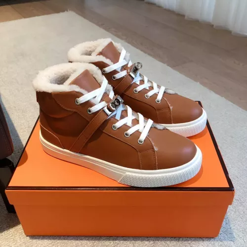 Replica Hermes High Tops Shoes For Women #1387549 $145.00 USD for Wholesale