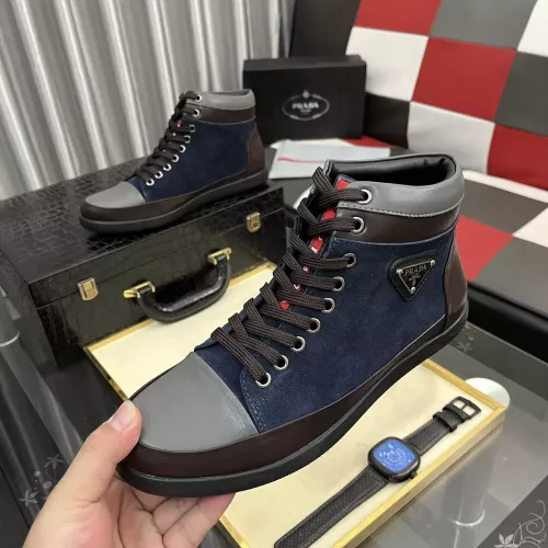 Prada High Top Shoes For Men #1387864 $88.00 USD, Wholesale Replica Prada High Top Shoes