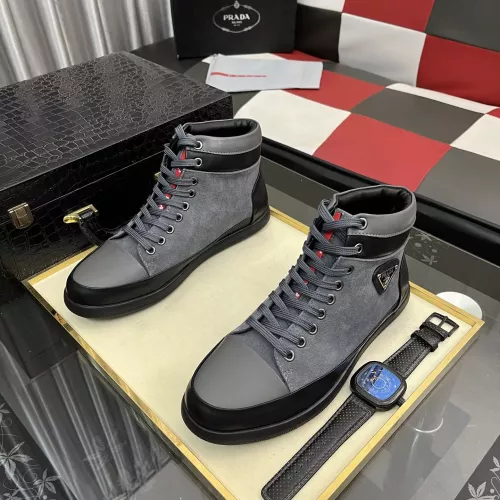 Replica Prada High Top Shoes For Men #1387865 $88.00 USD for Wholesale