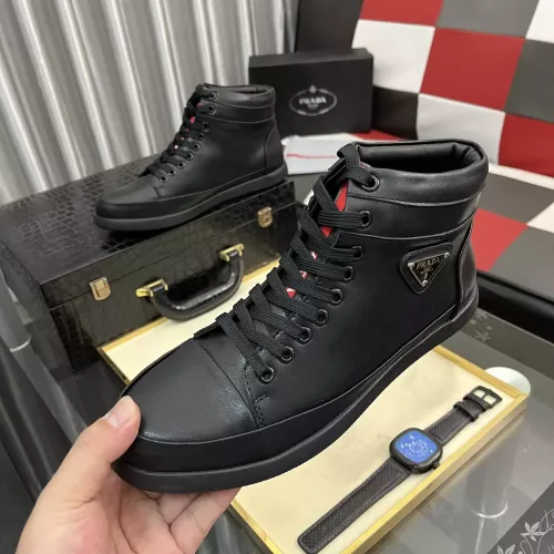 Prada High Top Shoes For Men #1387866 $88.00 USD, Wholesale Replica Prada High Top Shoes