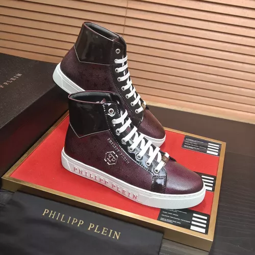 Replica Philipp Plein PP High Tops Shoes For Men #1387889 $92.00 USD for Wholesale