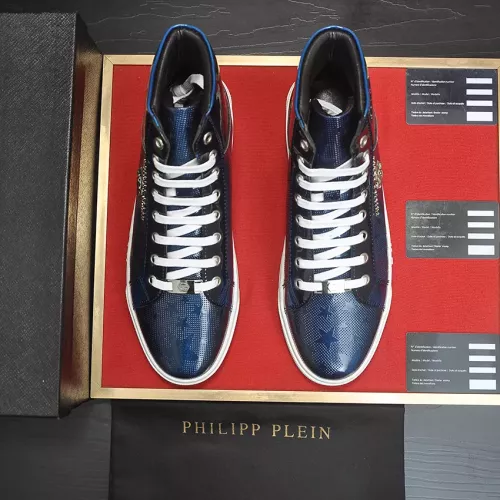 Replica Philipp Plein PP High Tops Shoes For Men #1387892 $92.00 USD for Wholesale