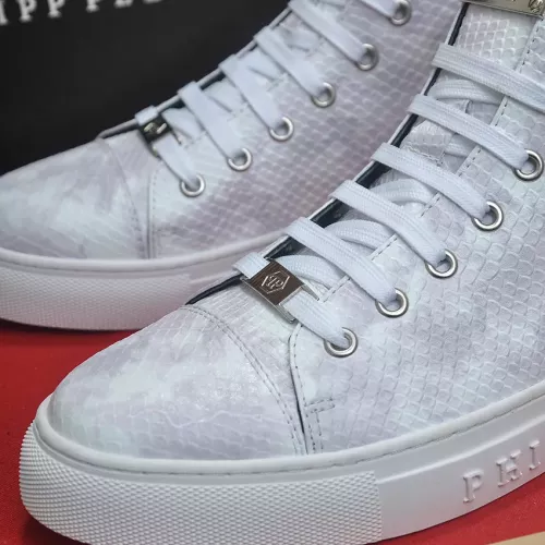 Replica Philipp Plein PP High Tops Shoes For Men #1387896 $92.00 USD for Wholesale