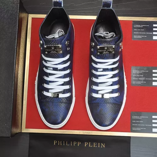 Replica Philipp Plein PP High Tops Shoes For Men #1387897 $92.00 USD for Wholesale