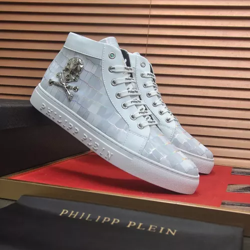 Replica Philipp Plein PP High Tops Shoes For Men #1387906 $92.00 USD for Wholesale