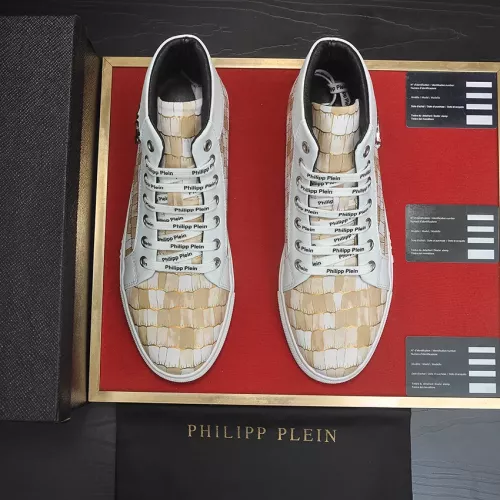 Replica Philipp Plein PP High Tops Shoes For Men #1387907 $92.00 USD for Wholesale