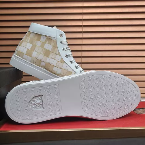 Replica Philipp Plein PP High Tops Shoes For Men #1387907 $92.00 USD for Wholesale