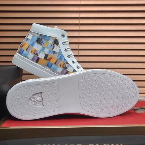Replica Philipp Plein PP High Tops Shoes For Men #1387909 $92.00 USD for Wholesale