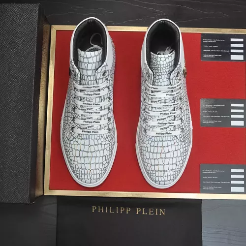 Replica Philipp Plein PP High Tops Shoes For Men #1387910 $92.00 USD for Wholesale