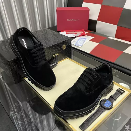 Replica Salvatore Ferragamo Leather Shoes For Men #1387948 $118.00 USD for Wholesale