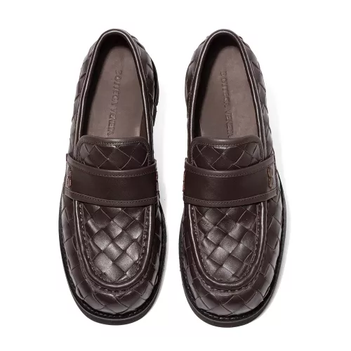 Replica Bottega Veneta BV Leather Shoes For Men #1387962 $135.00 USD for Wholesale