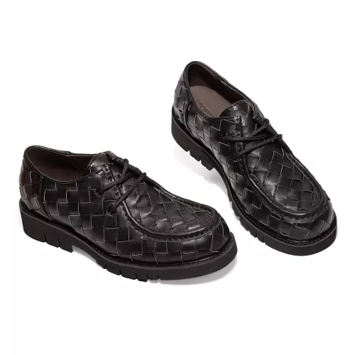 Replica Bottega Veneta BV Leather Shoes For Men #1387968 $145.00 USD for Wholesale