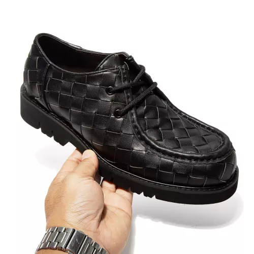 Replica Bottega Veneta BV Leather Shoes For Men #1387968 $145.00 USD for Wholesale