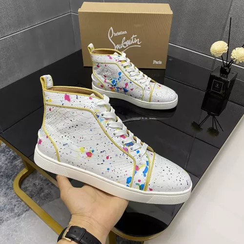 Christian Louboutin High Top Shoes For Men #1388056 $102.00 USD, Wholesale Replica Christian Louboutin High Top Shoes