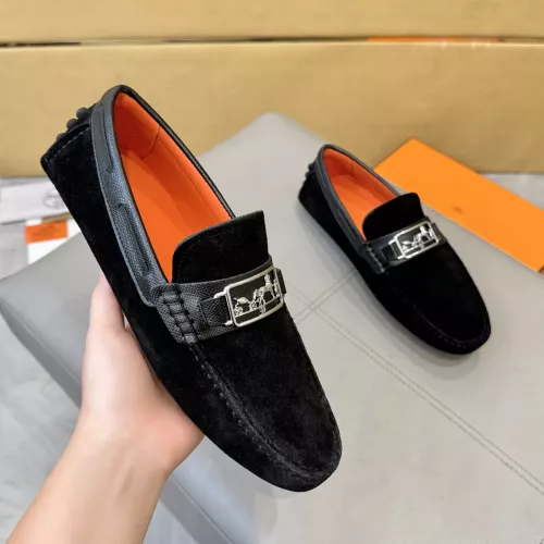 Replica Hermes Leather Shoes For Men #1388090 $98.00 USD for Wholesale