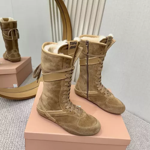 MIU MIU Boots For Women #1388322 $140.00 USD, Wholesale Replica MIU MIU Boots